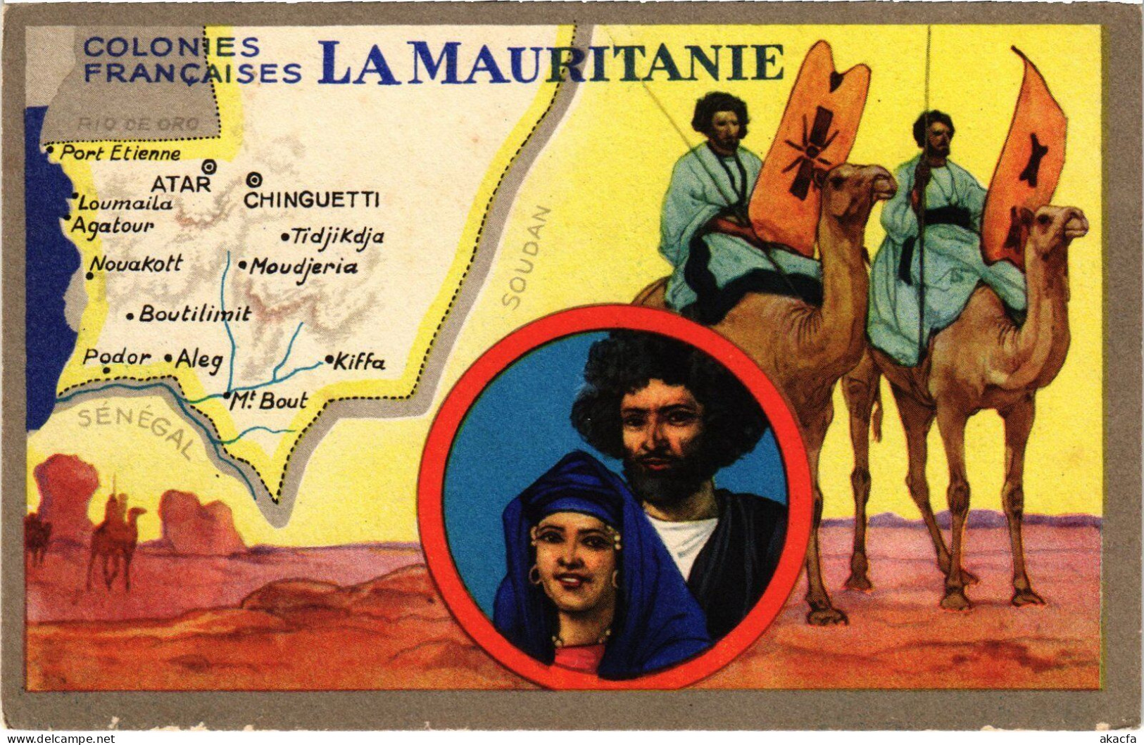 PC MAURITANIA LES COLONIES FRANCAISES LA MAURITANIE (a53235) - Mauritanie