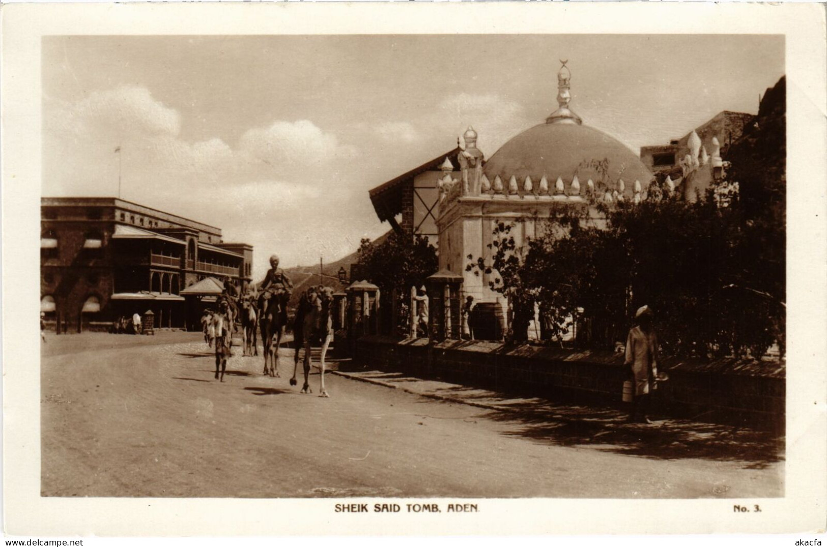 PC YEMEN ADEN SHEIK SAID TOMB REAL PHOTO POSTCARD (a53183) - Yemen