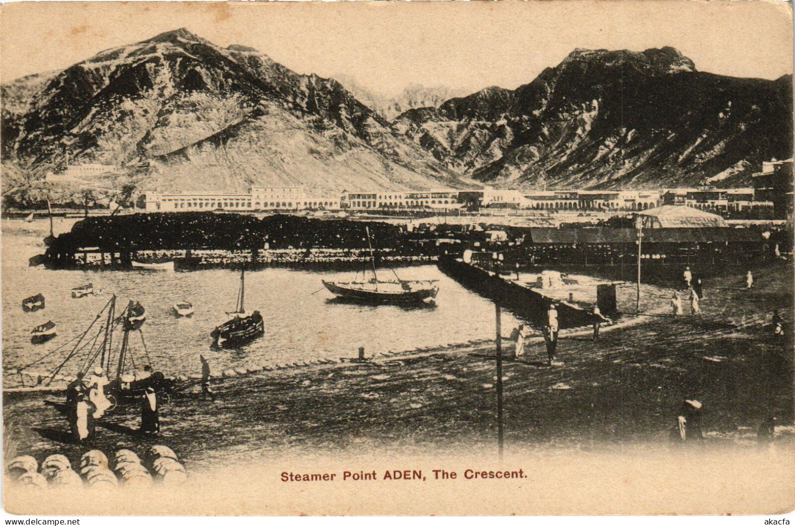 PC YEMEN ADEN STEAMER POINT THE CRESCENT (a53168) - Yemen