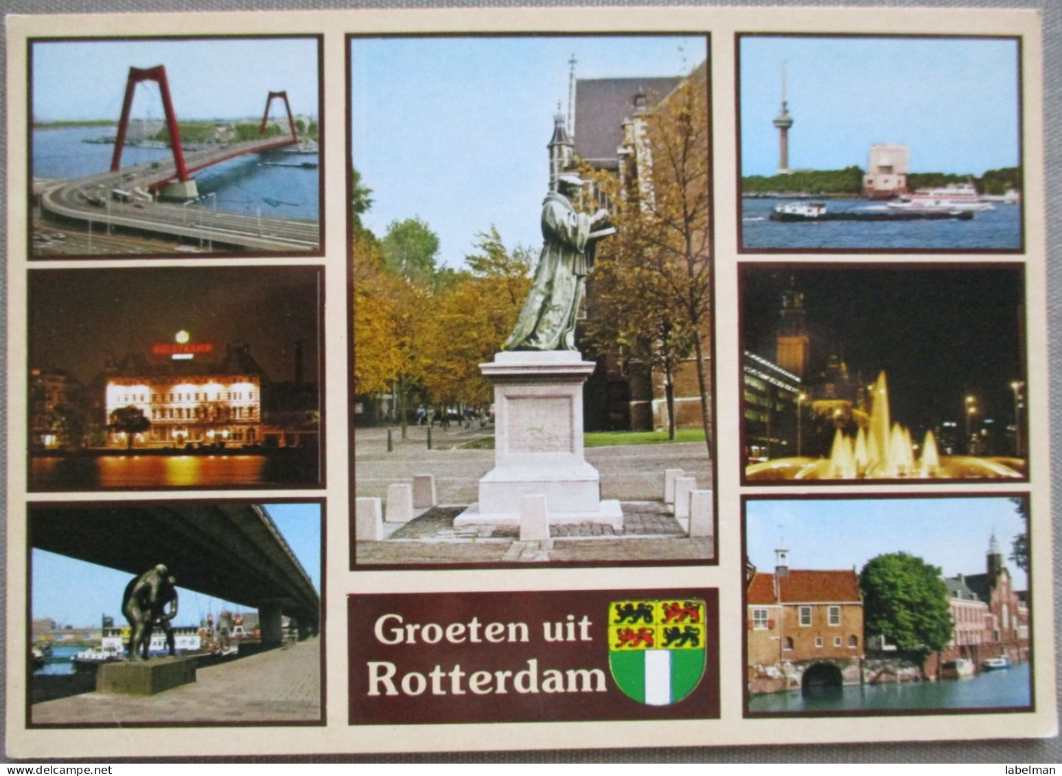 HOLLAND NETHERLAND ROTTERDAM CITY HARBOUR MULTI VIEW KARTE POSTCARD CARTOLINA ANSICHTSKARTE CARTE POSTALE POSTKARTE CARD - Rotterdam