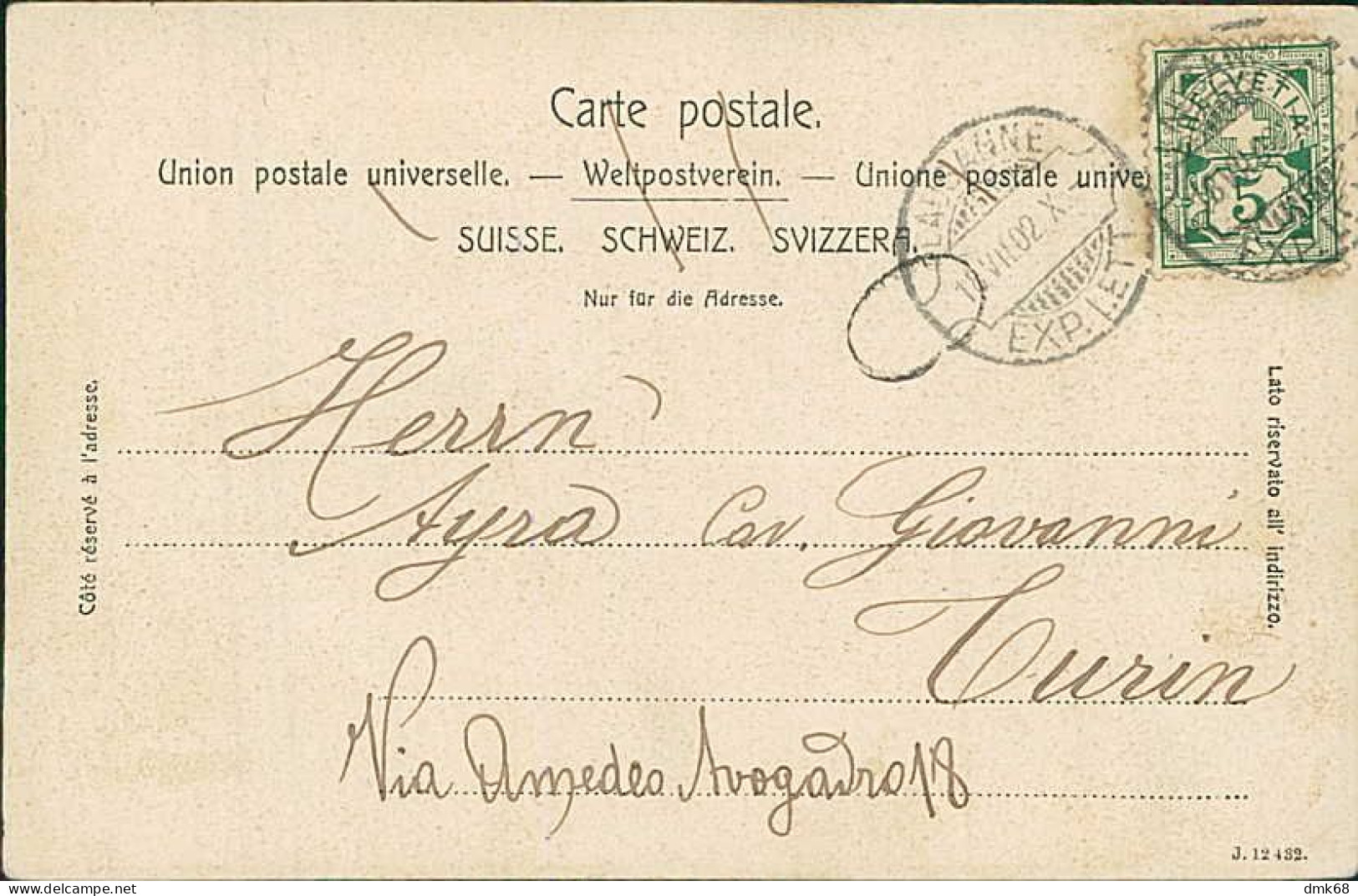 SWITZERLAND - LAUSANNE - PANORAMA - ED. GUGGENHEIM - MAILED 1902 (18208) - Lausanne