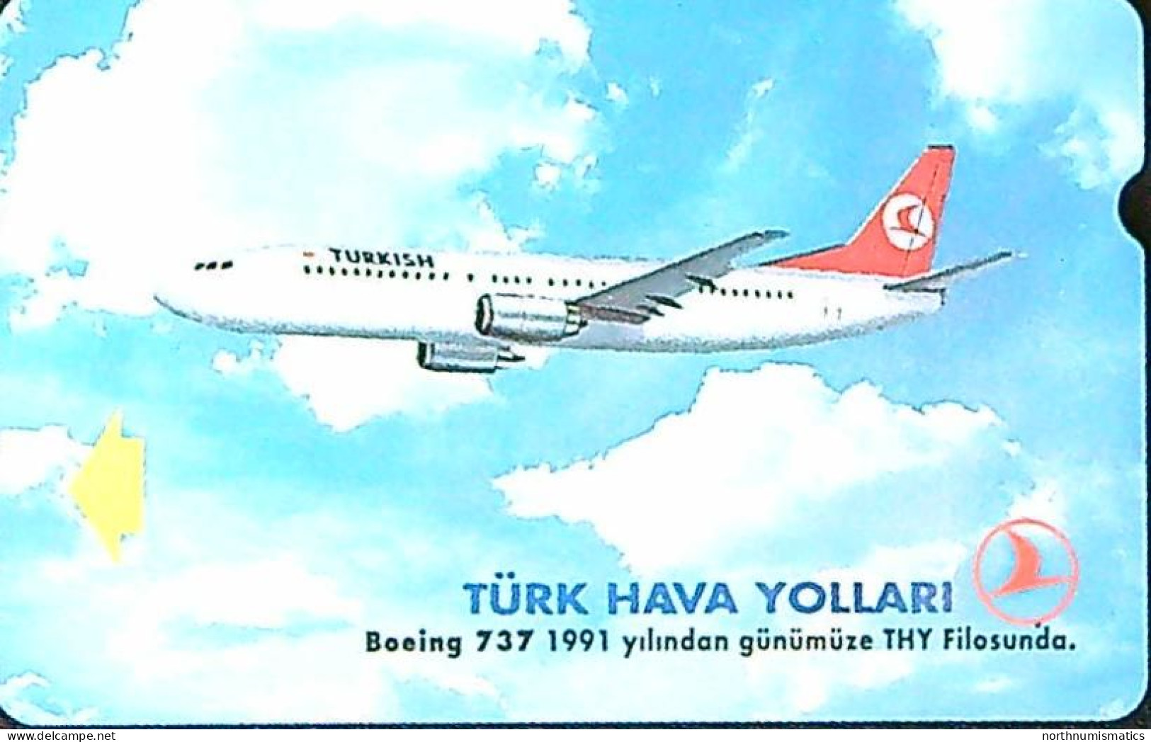 Turkıye Phonecards-THY Boing 737 PTT 60 Units Unused - Collezioni