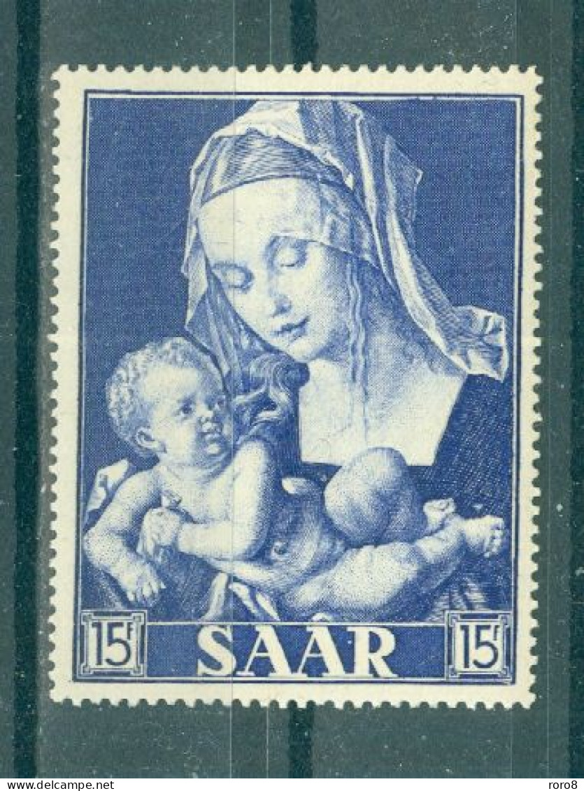 SARRE - N°333* MH Trace De Charnière SCAN DU VERSO. Année Mariale. - Unused Stamps
