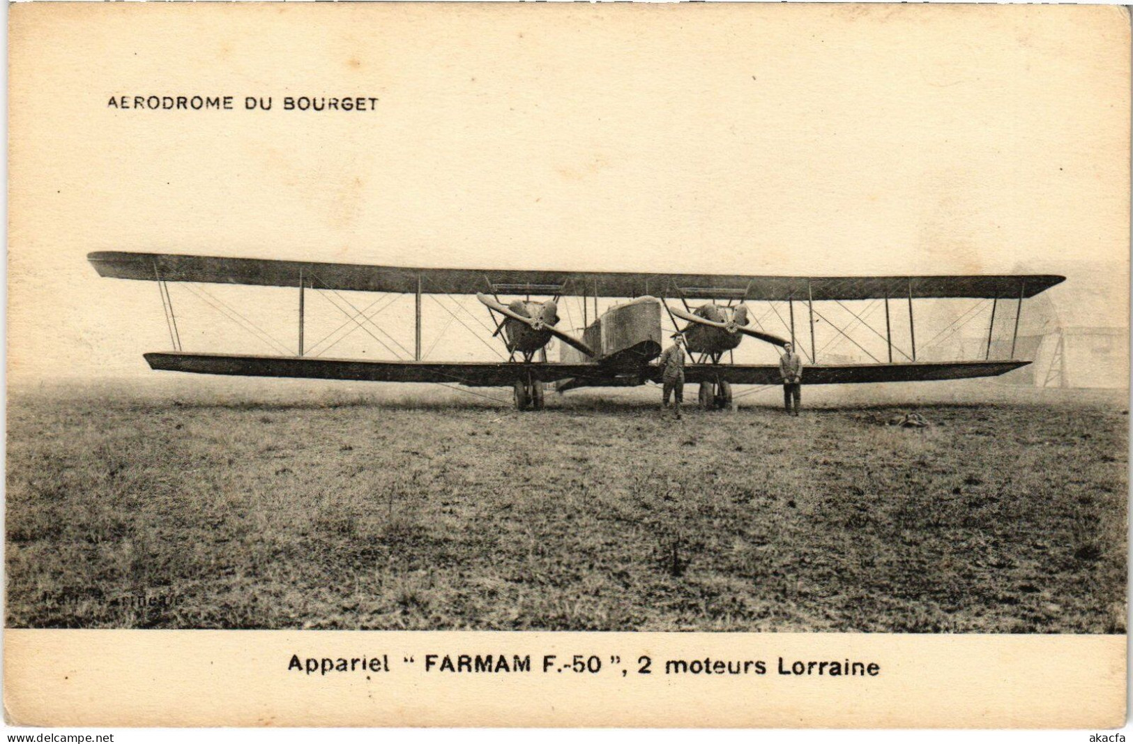 PC AVIATION AERODROME DU BOURGET APPAREIL FARMAN F-50 (a55080) - Aérodromes