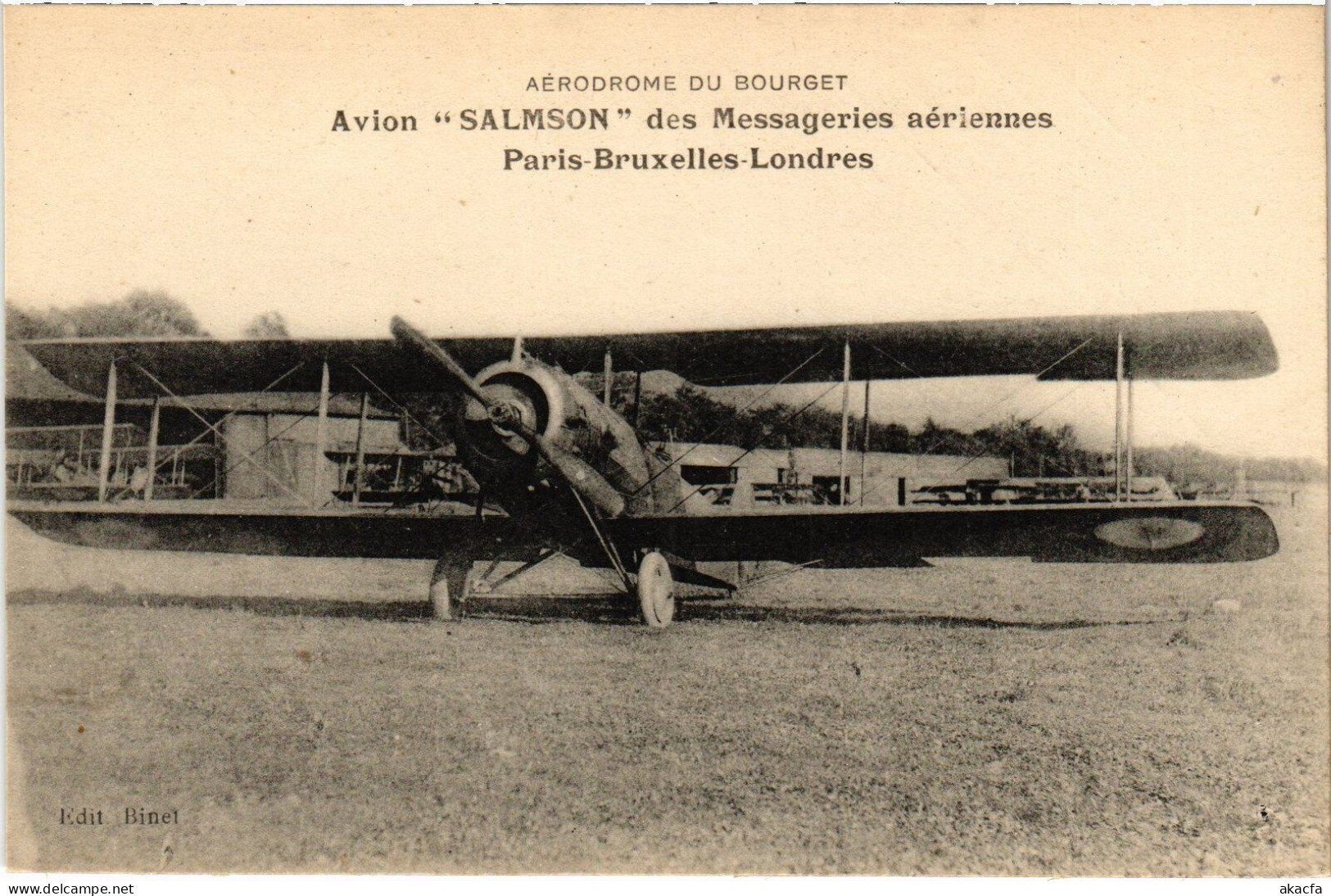PC AVIATION AERODROME DU BOURGET AVION SALMSON (a55057) - Aérodromes