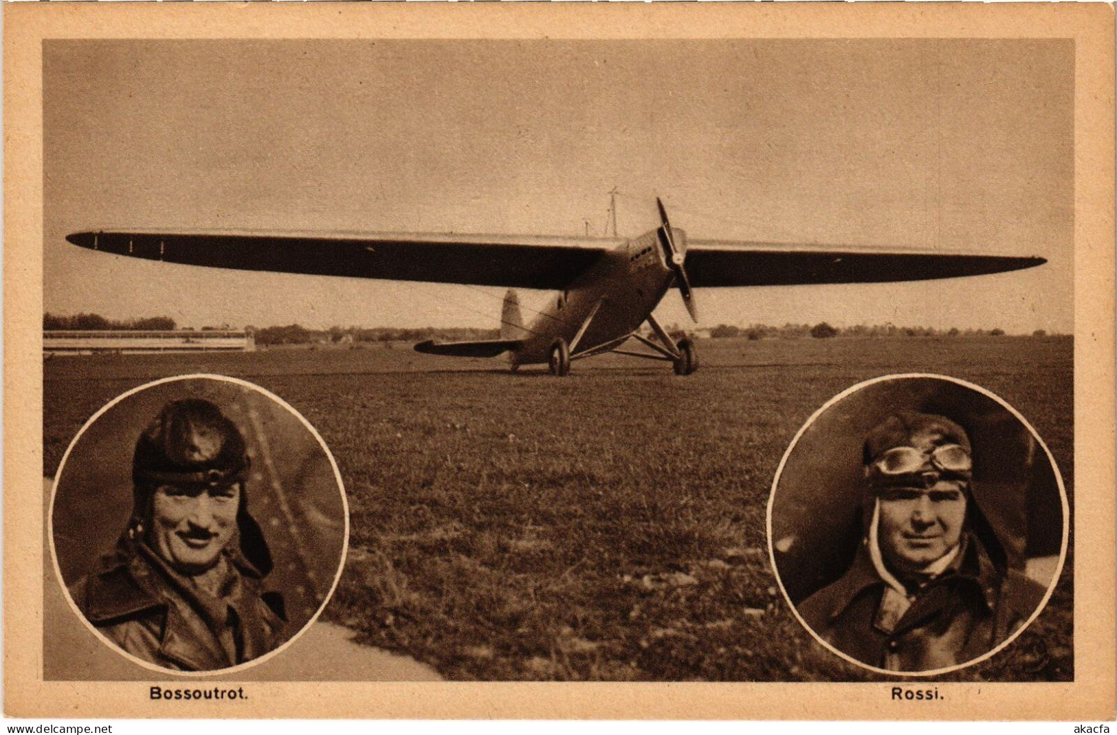 PC AVIATION PILOT AVIATOR BOSSOUTROT ET ROSSI AVION BLÉRIOT-ZAPATA (a54844) - Aviateurs