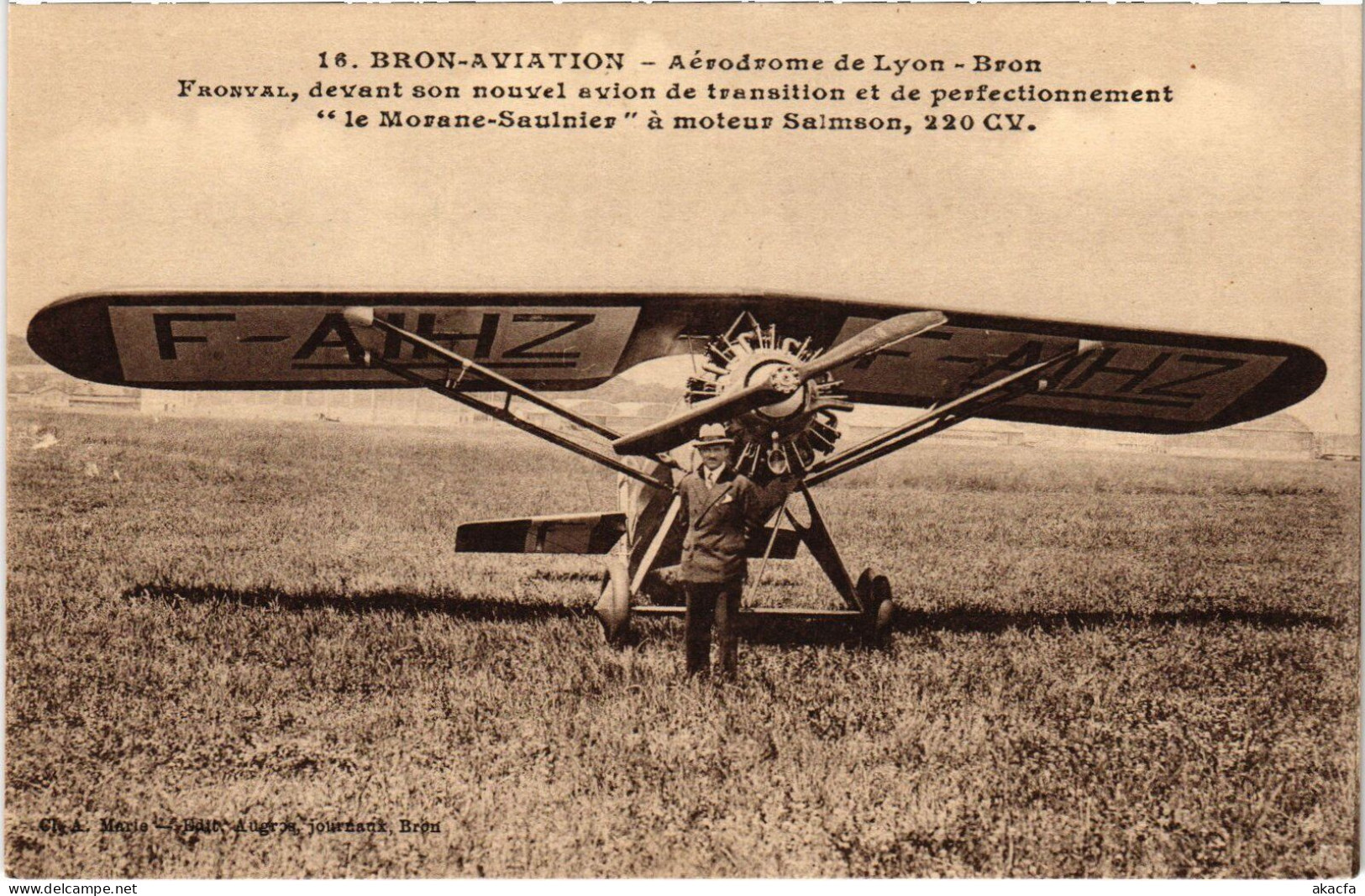 PC AVIATION AERODROME DE LYON FRONVAL MORANE-SAULNIER BRON (a54751) - Aerodromes
