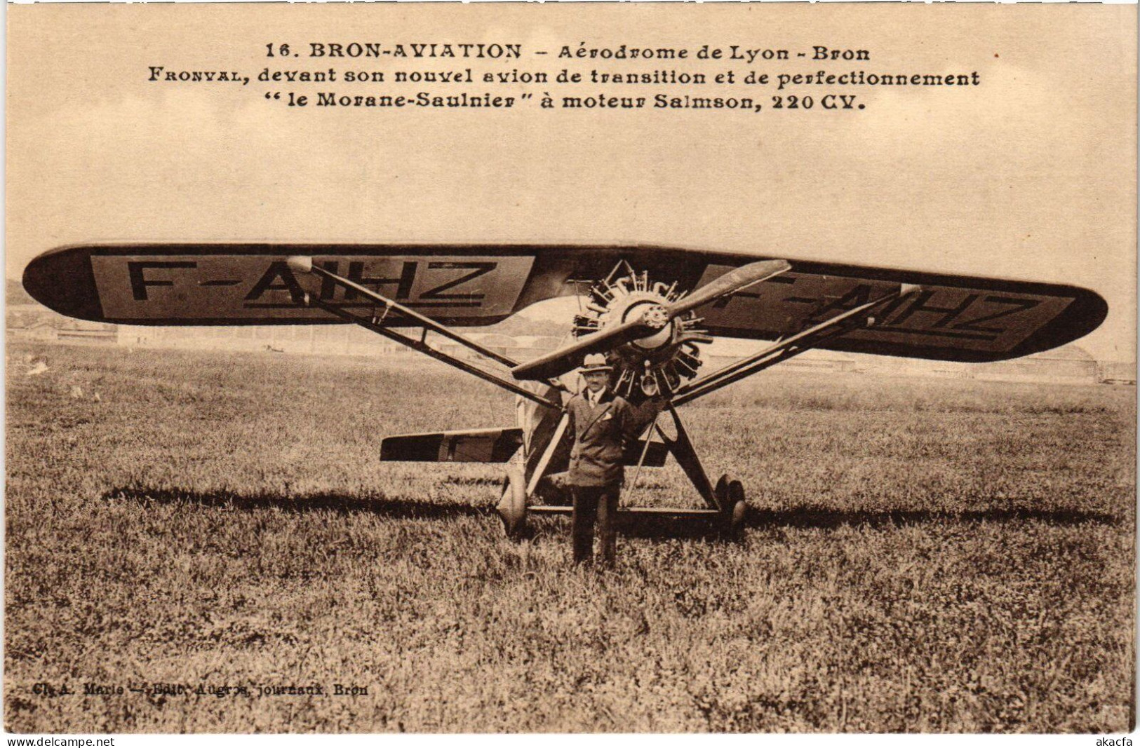 PC AVIATION AERODROME DE LYON FRONVAL MORANE-SAULNIER BRON (a54751) - Aérodromes