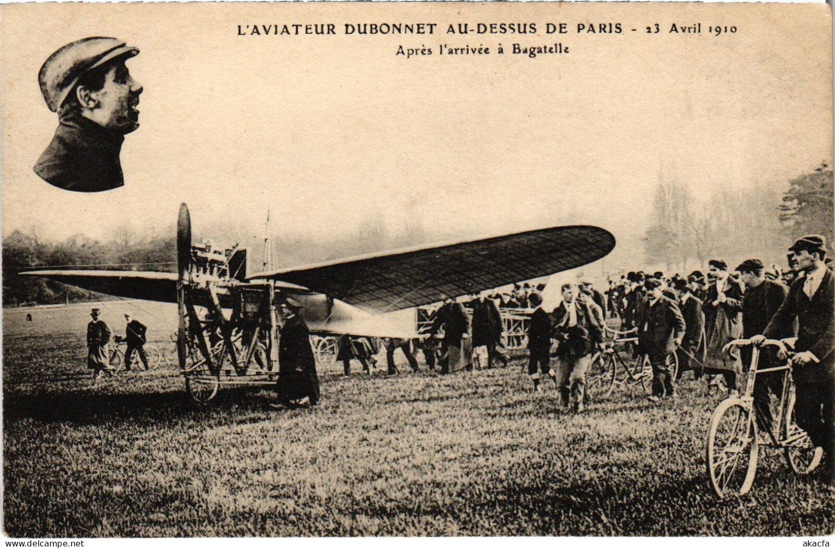 PC AVIATION PILOT AVIATOR DUBONNET ARRIVÉE A BAGATELLE PARIS (a54745) - Airmen, Fliers