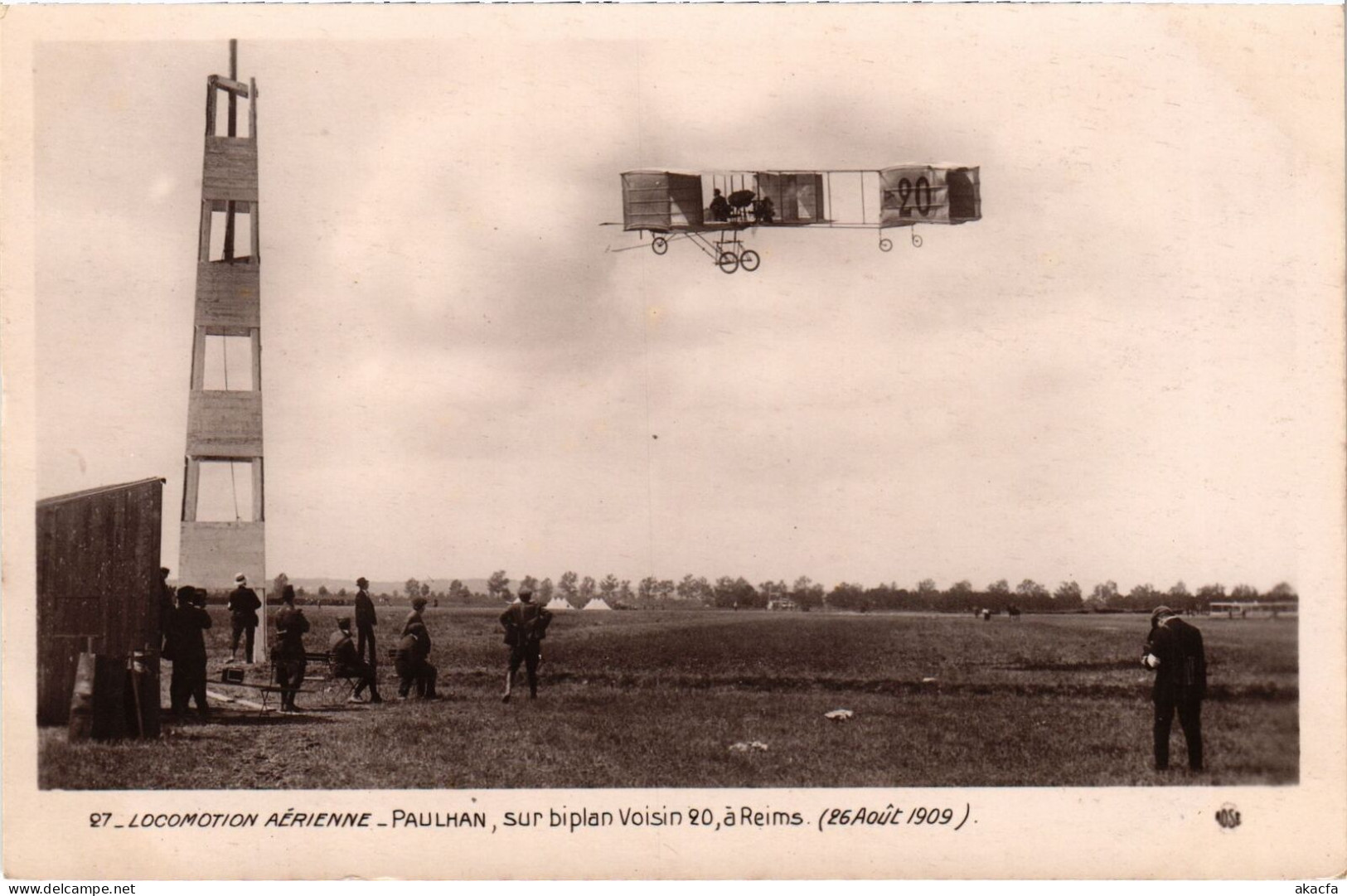 PC AVIATION PILOT AVIATOR PAULHAN SUR BIPLAN VOISIN (a54677) - Airmen, Fliers