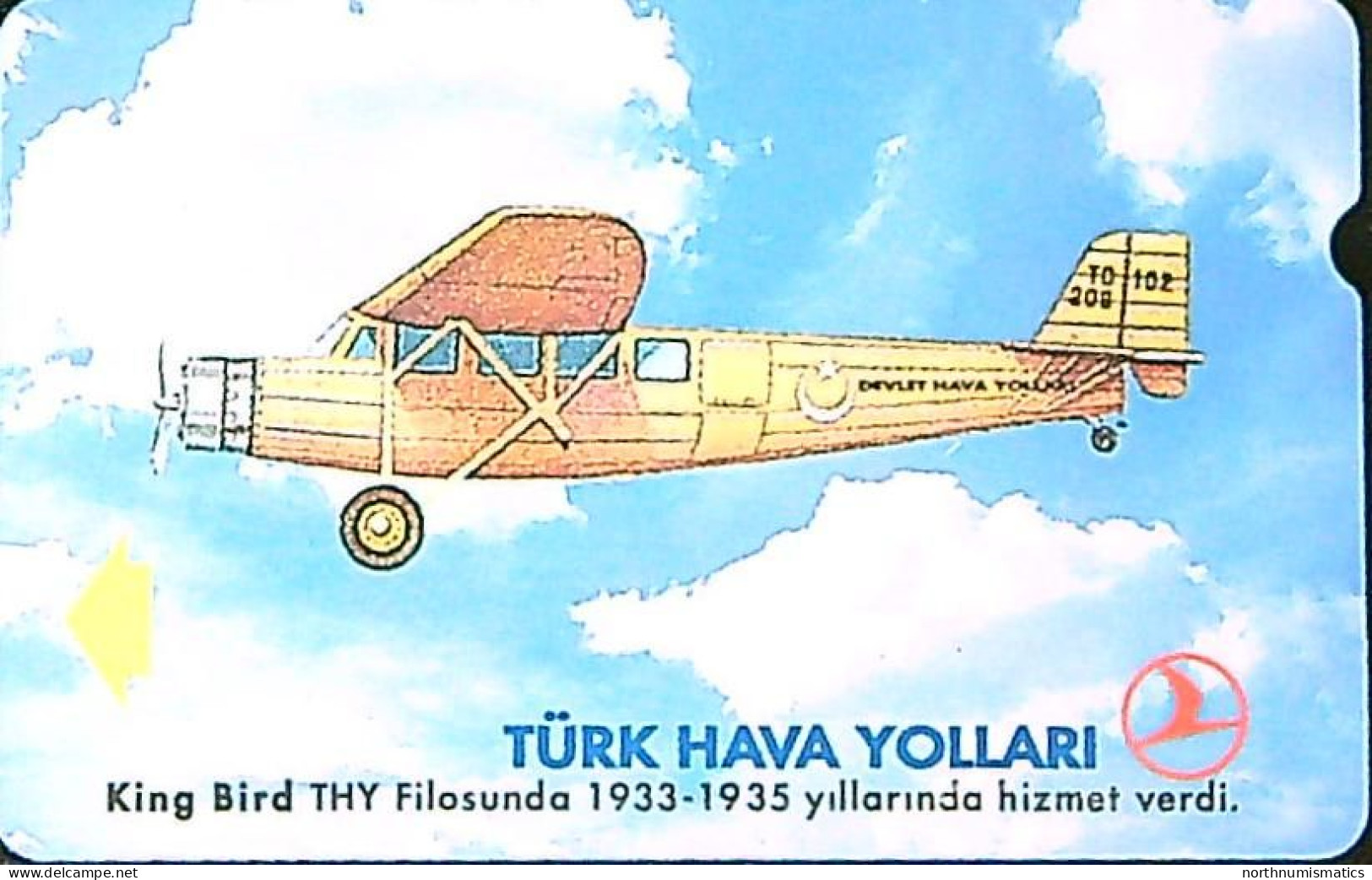 Turkıye Phonecards-THY King Bird 100 Units PTT Unused - Collections