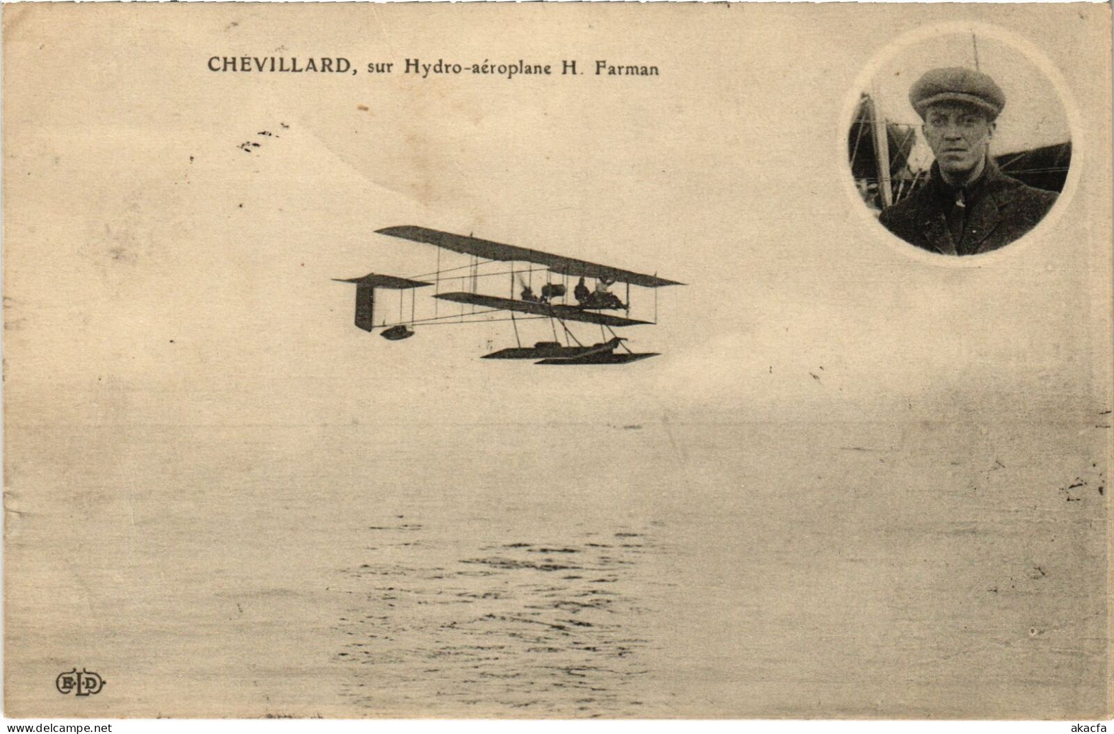 PC AVIATION PILOTE CHEVILLARD HYDRAVION H. FARMAN (a54513) - Aviateurs