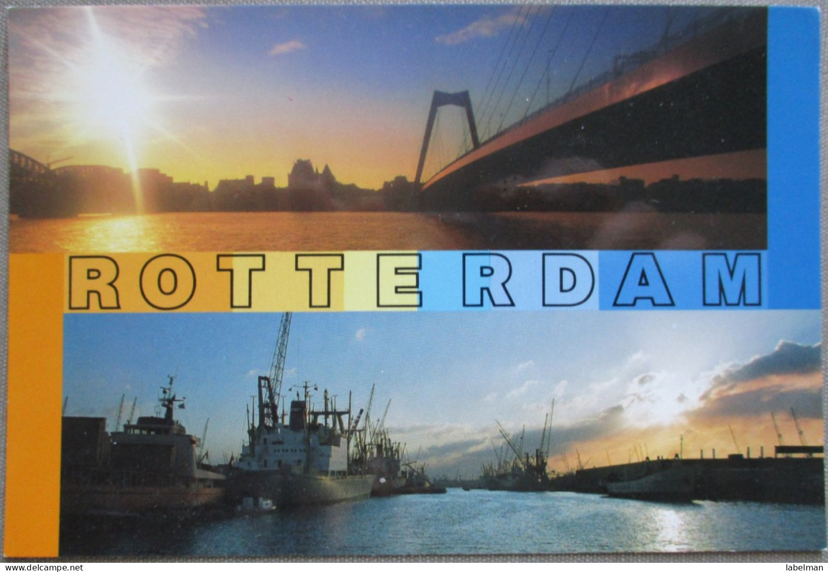 HOLLAND NETHERLAND ROTTERDAM CITY HARBOUR MULTI VIEW KARTE POSTCARD CARTOLINA ANSICHTSKARTE CARTE POSTALE POSTKARTE CARD - Rotterdam