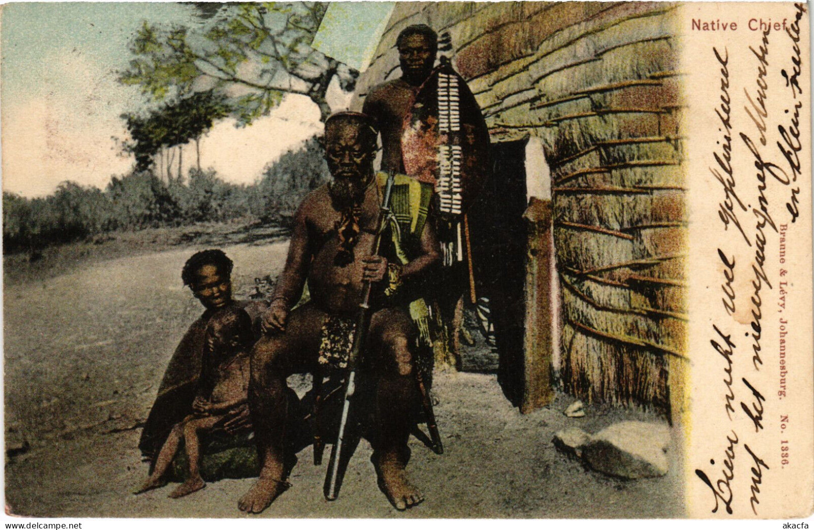 PC AFRICA, SOUTH AFRICA, NATIVE CHIEF, Vintage Postcard (b53081) - Südafrika