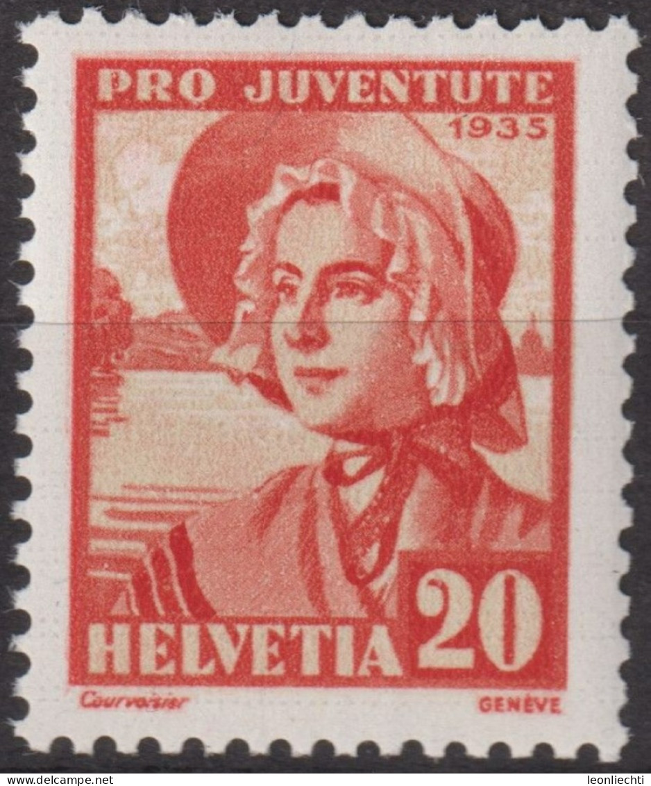 1935 Schweiz / Pro Juventute ** Zum:CH J75, Mi:CH 289, Yt:CH 284, Frauentracht, Genferin - Unused Stamps