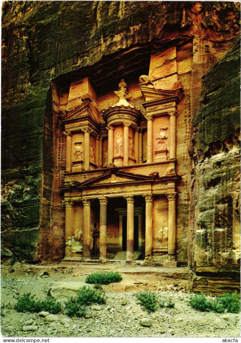 PC JORDAN, PETRA, PHARAOH'S TREASURE HOUSE, Modern Postcard (b52914) - Jordania