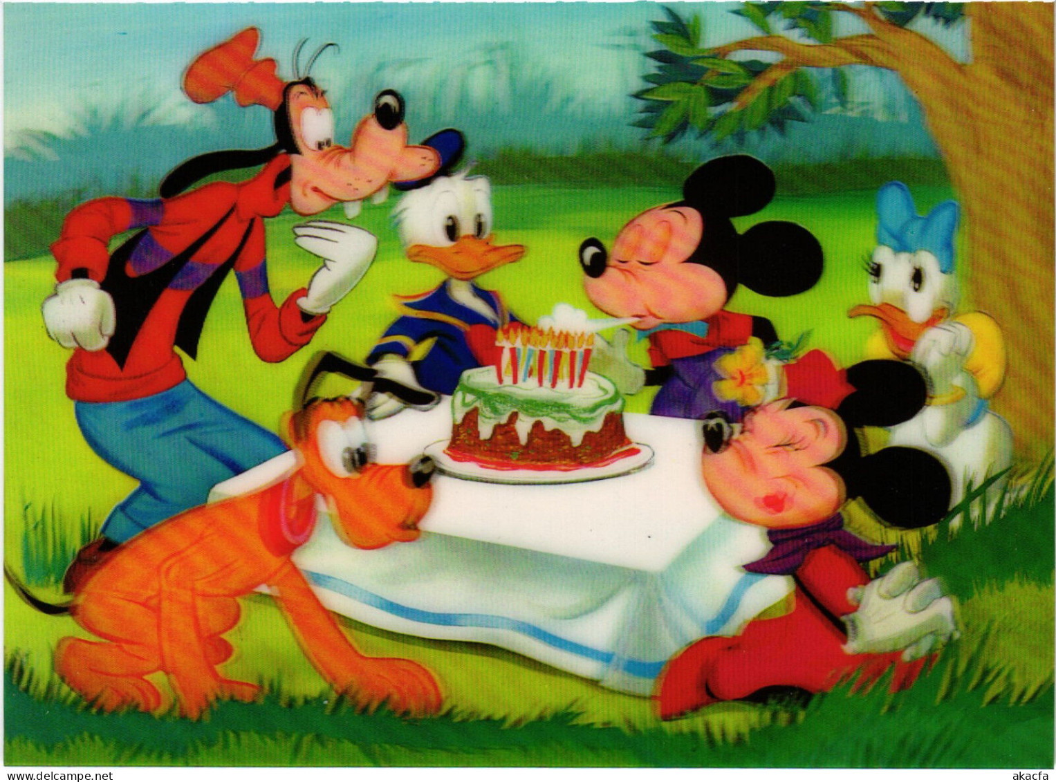 PC DISNEY, MICKEY MOUSE PARTY, Modern 3D Postcard (b52885) - Disneyworld