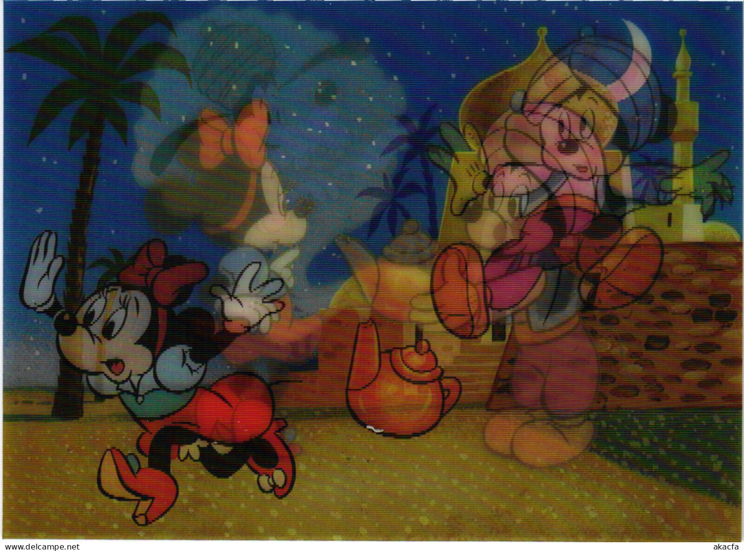 PC DISNEY, MICKEY, THE ARABIAN NIGHTS, Modern 3D Postcard (b52881) - Disneyworld