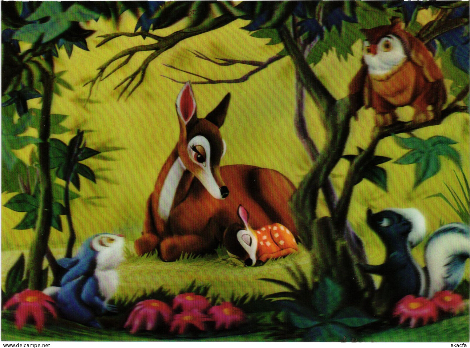 PC DISNEY, BAMBI, Modern 3D Postcard (b52872) - Disneyworld