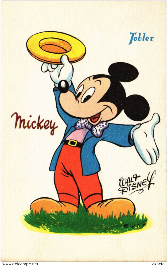 PC DISNEY, TOBLER, MICKEY MOUSE, Vintage Postcard (b52869) - Disneyworld