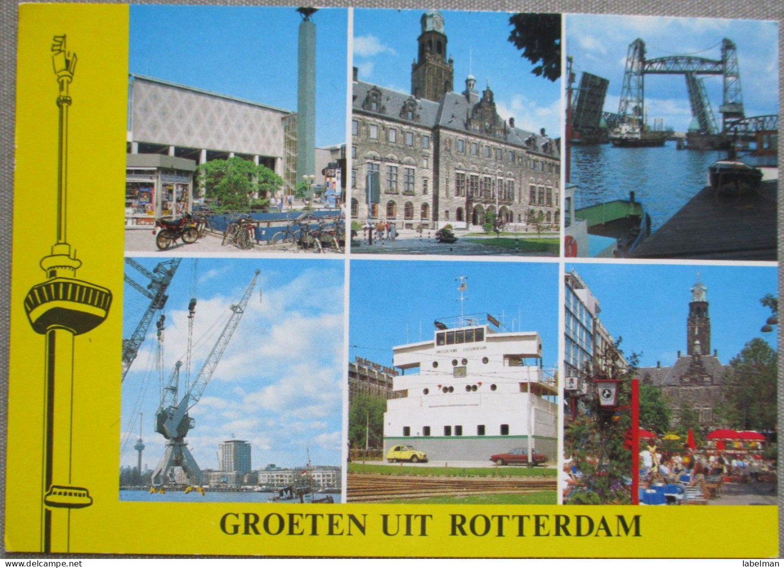 HOLLAND NETHERLAND ROTTERDAM CITY HARBOUR MULTI VIEW KARTE POSTCARD CARTOLINA ANSICHTSKARTE CARTE POSTALE POSTKARTE CARD - Rotterdam