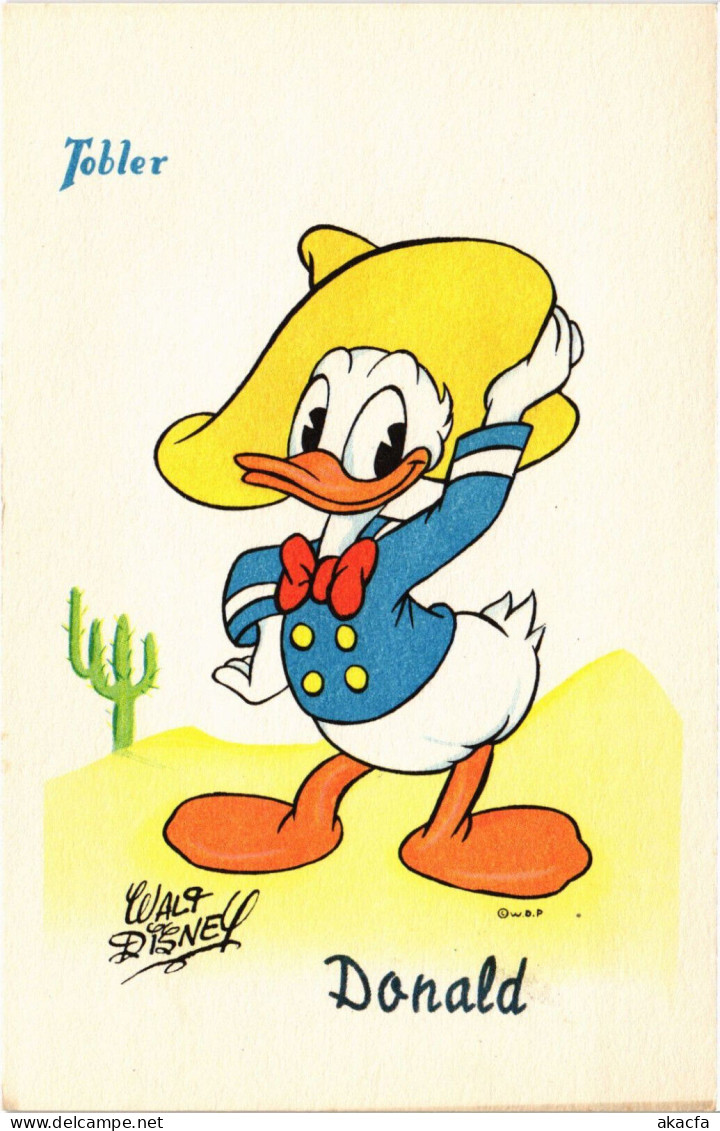 PC DISNEY, TOBLER, DONALD DUCK, Vintage Postcard (b52864) - Disneyworld