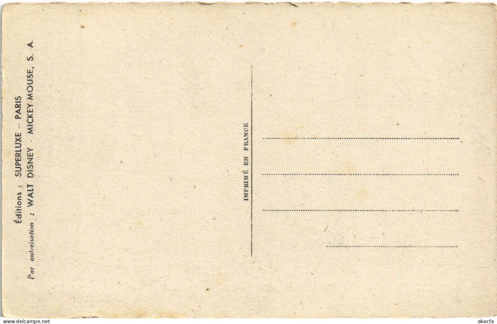 PC DISNEY, SNOW WHITE, DU HAUT DU BALCON, Vintage Postcard (b52822) - Disneyworld