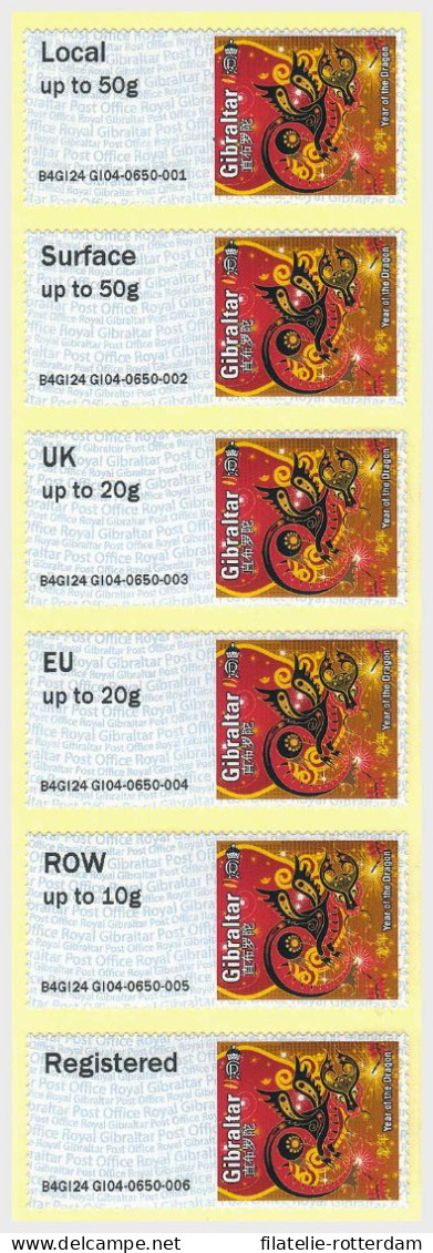 Gibraltar - Postfris / MNH - Complete Set Year Of The Dragon 2024 - Gibraltar