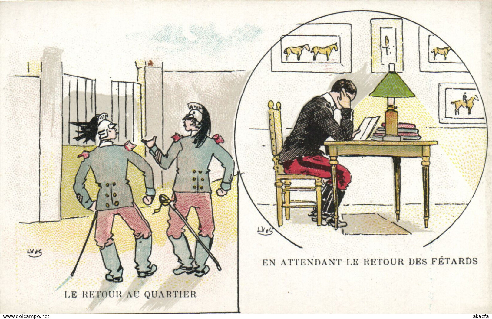 PC ARTIST SIGNED, LE RETOUR AU QUARTIER, Vintage Postcard (b52715) - Andere & Zonder Classificatie