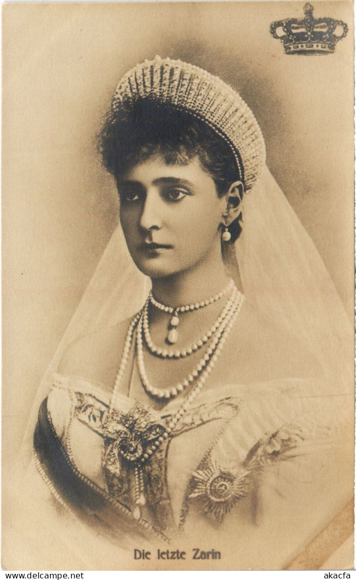 PC RUSSIAN ROYALTY ROMANOV EMPRESS ALEXANDRA FEODOROVNA (a56718) - Familias Reales