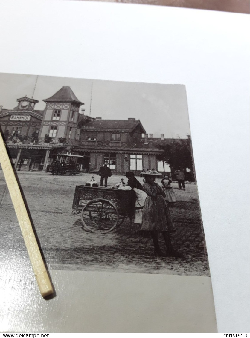 CARTE PHOTO LUXEMBOURG LA GARE BAHNHOF AVEC TRAM TRAMWAY VERZONDEN NAAR FRANCE 1905 - Luxembourg - Ville