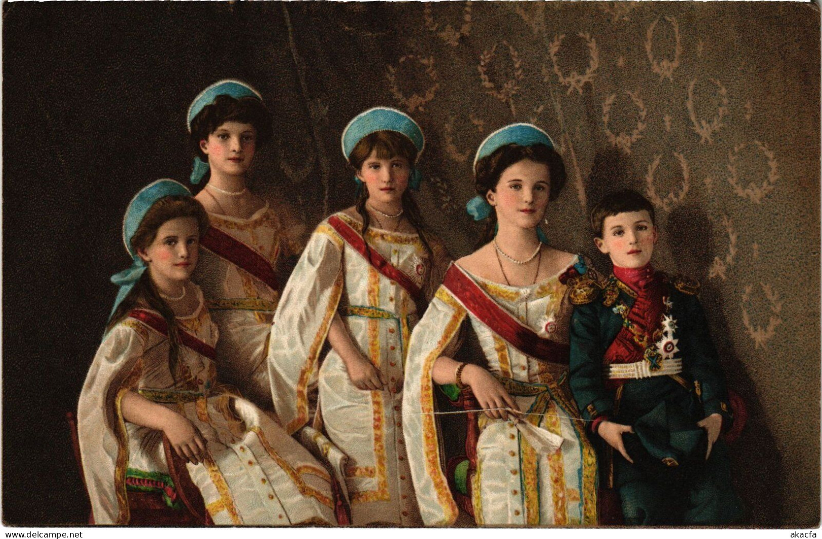 PC RUSSIAN ROYALTY ROMANOV IMPERIAL CHILDREN (a56703) - Royal Families