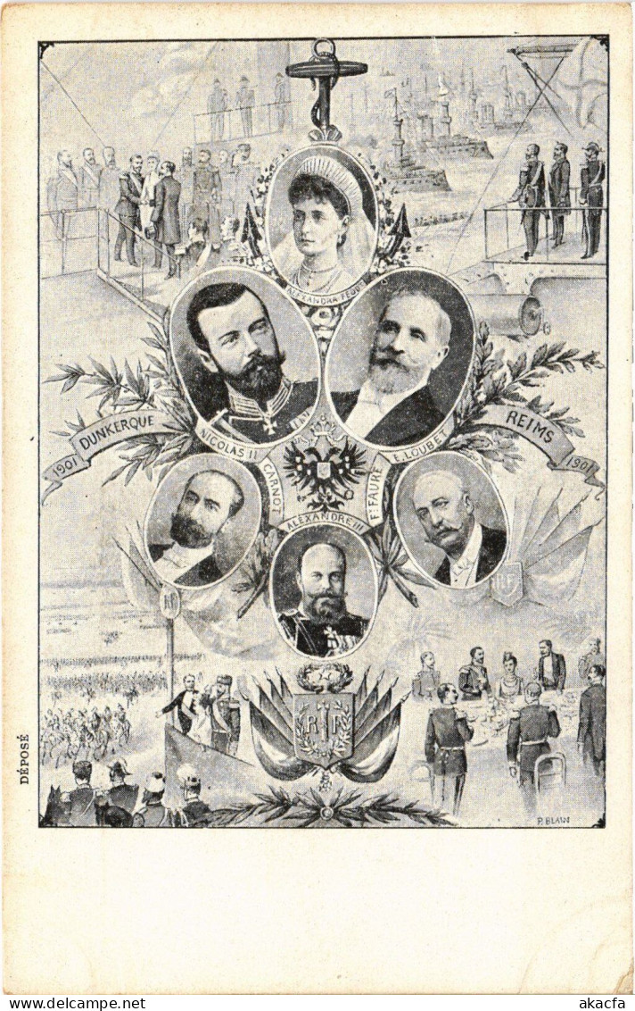 PC RUSSIA IMPERIAL VISIT IN FRANCE 1901 (a56666) - Royal Families