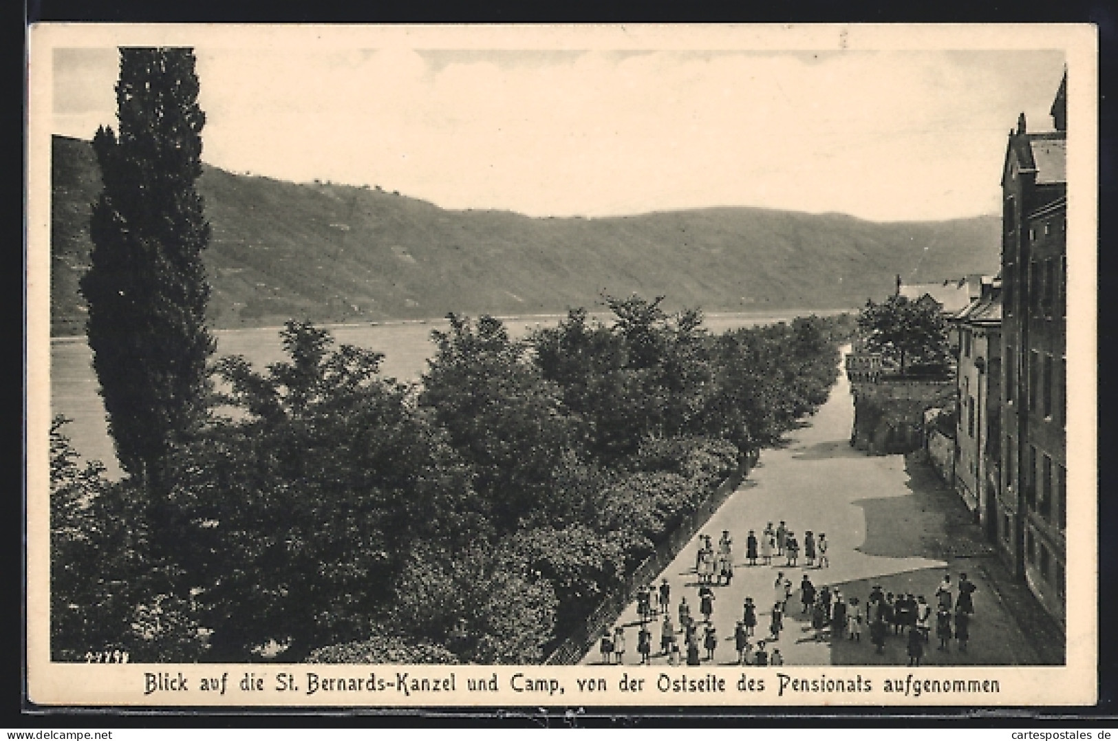 AK Boppard /Rh., Pensionat Der Ursulinen Mit St. Bernards-Kanzel Und Camp  - Boppard