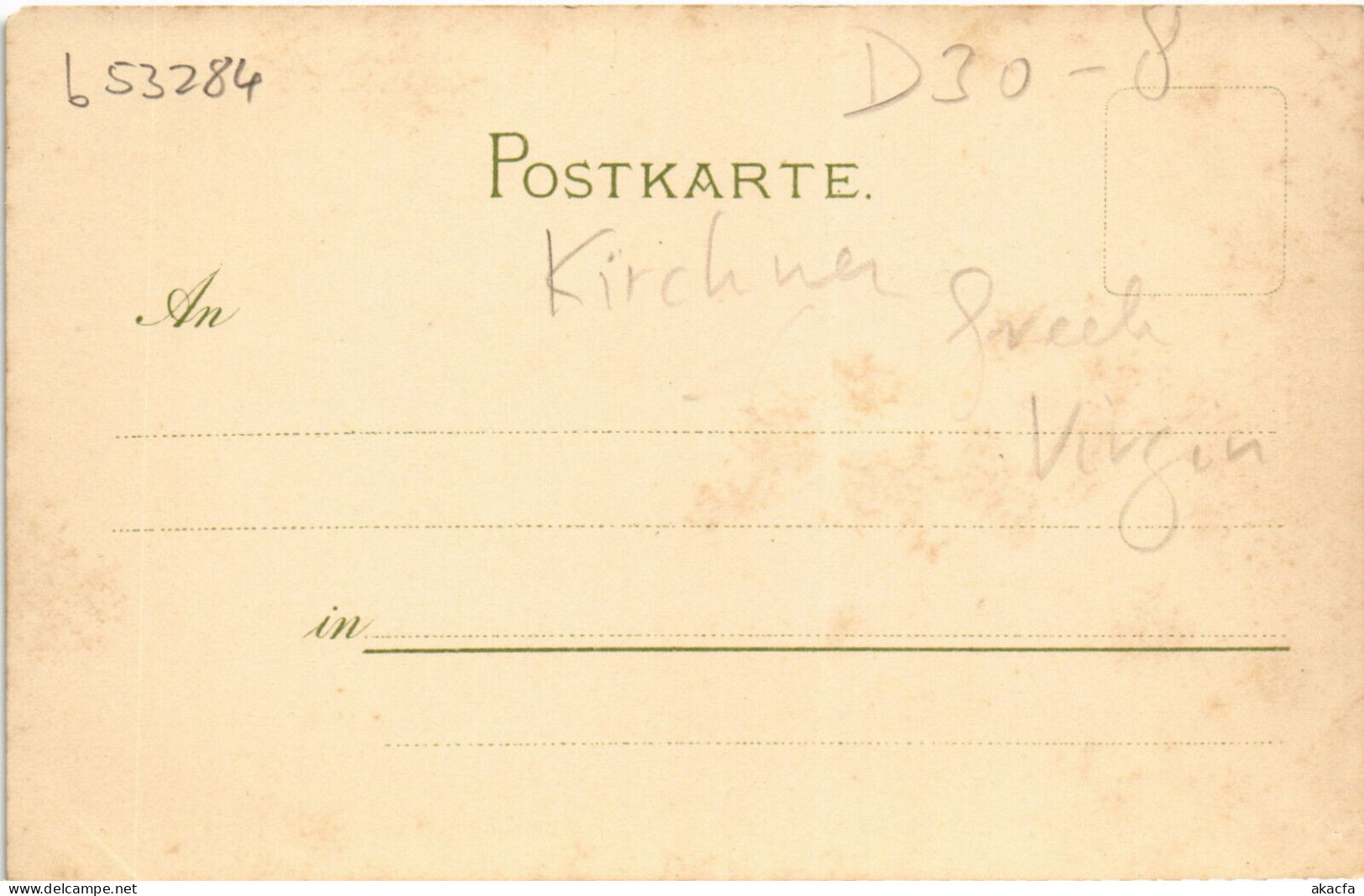 PC KIRCHNER, ART NOUVEAU, LADY ON THE SHORE, D30-8, Vintage Postcard (b53284) - Kirchner, Raphael