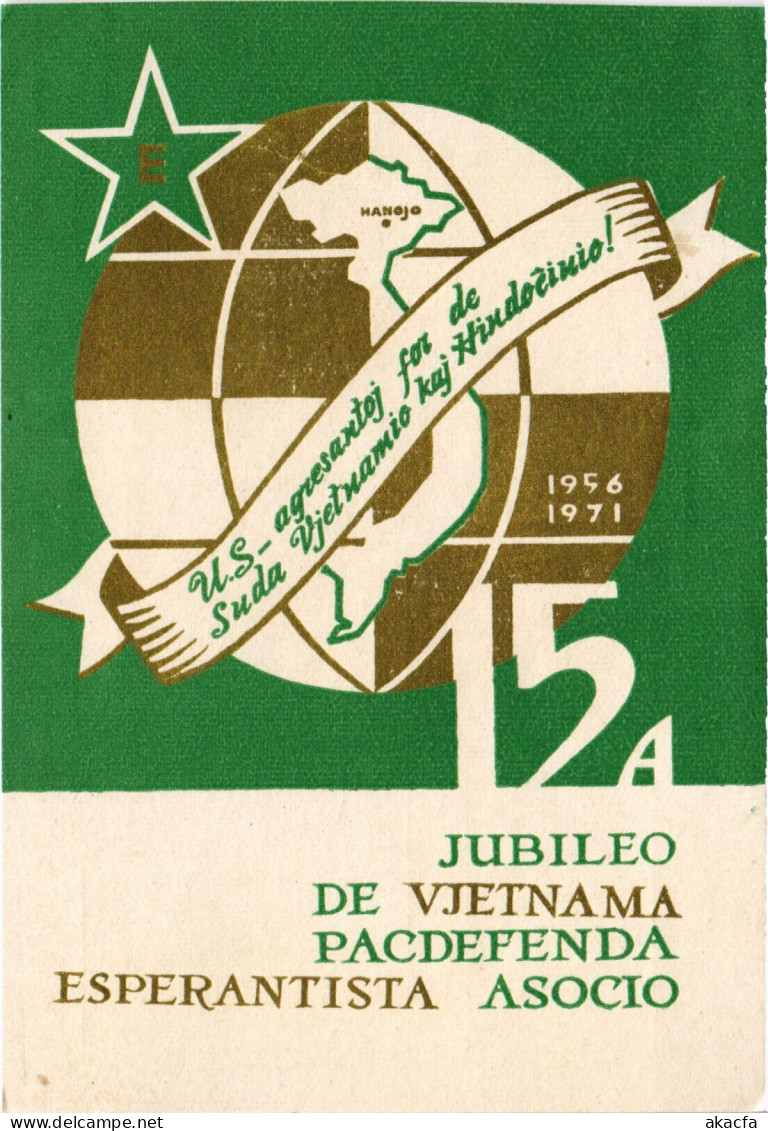 PC ESPERANTO, JUBILEO DE VJETNAMA PACDEFENDA, Vintage Postcard (b53253) - Esperanto