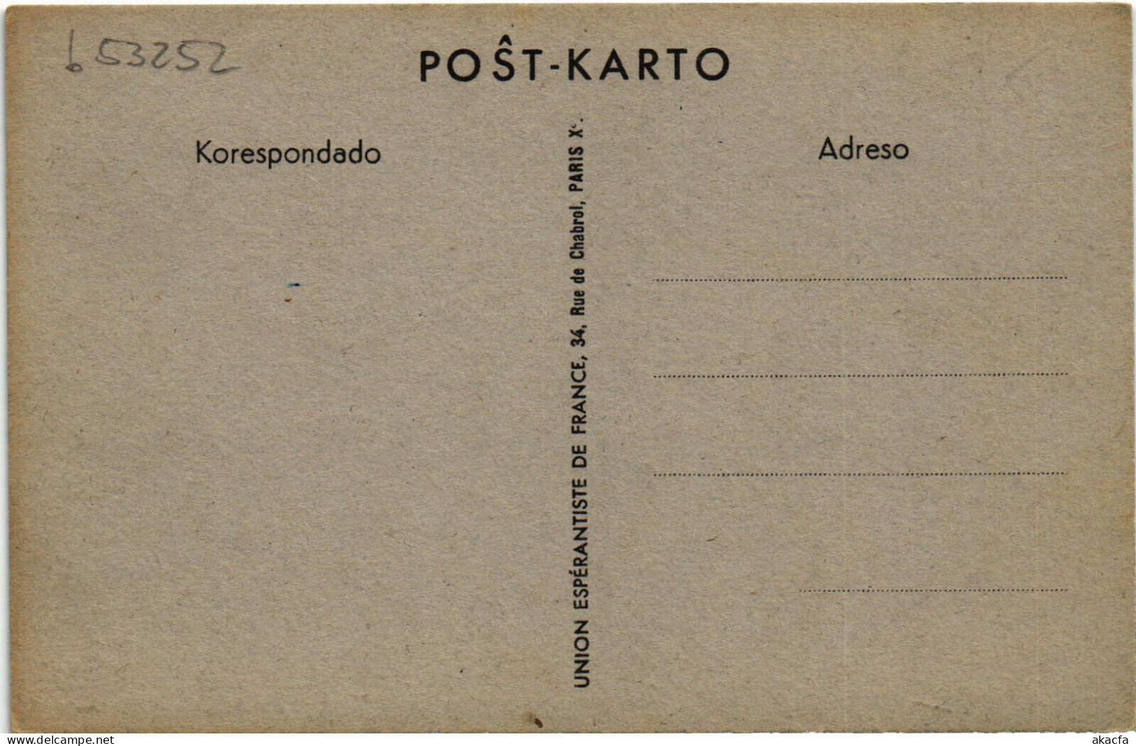 PC ESPERANTO, MAP OF THE WORLD, ATLAS, Vintage Postcard (b53252) - Esperanto