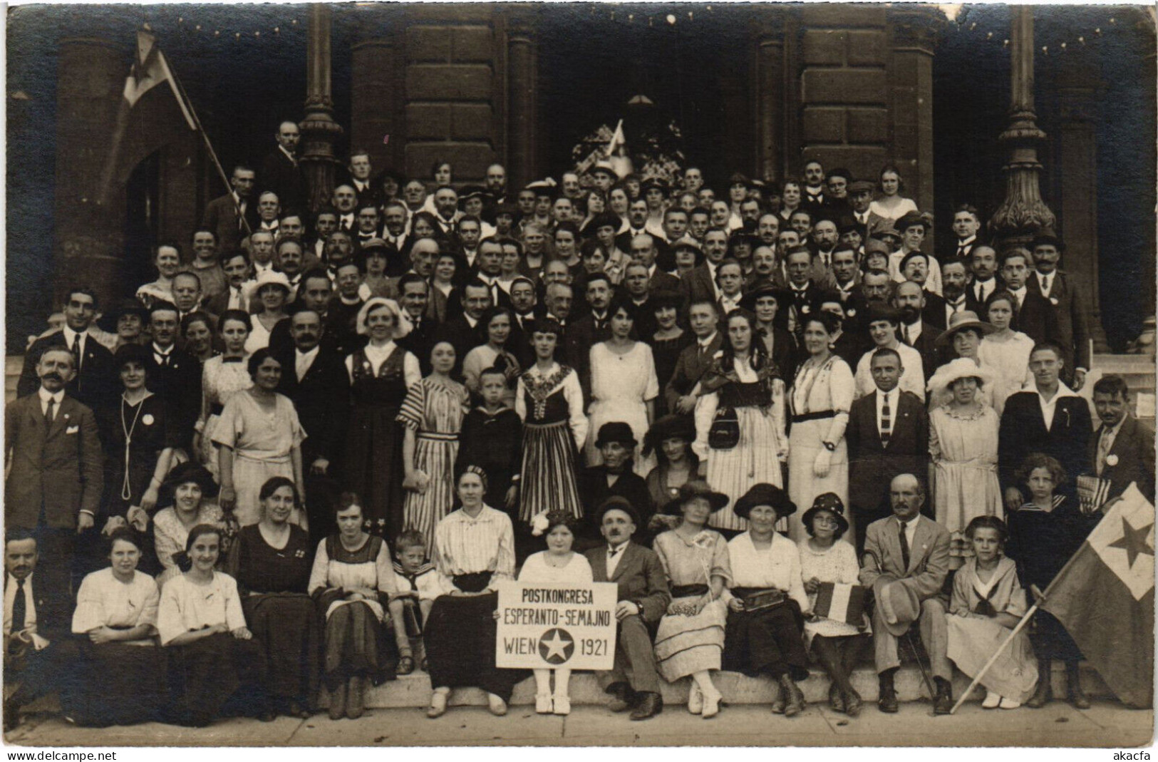 PC ESPERANTO, ESPERANTO-SEMAJNO WIEN 1921, Vintage Postcard (b53242) - Esperanto