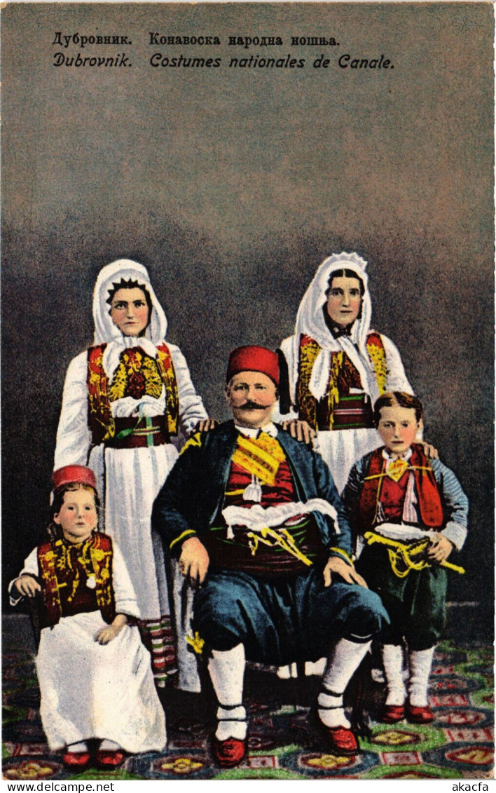 PC CROATIA, DUBROVNIK, COSTUMES NATIONALES DE CANALE, Vintage Postcard (b53226) - Kroatië