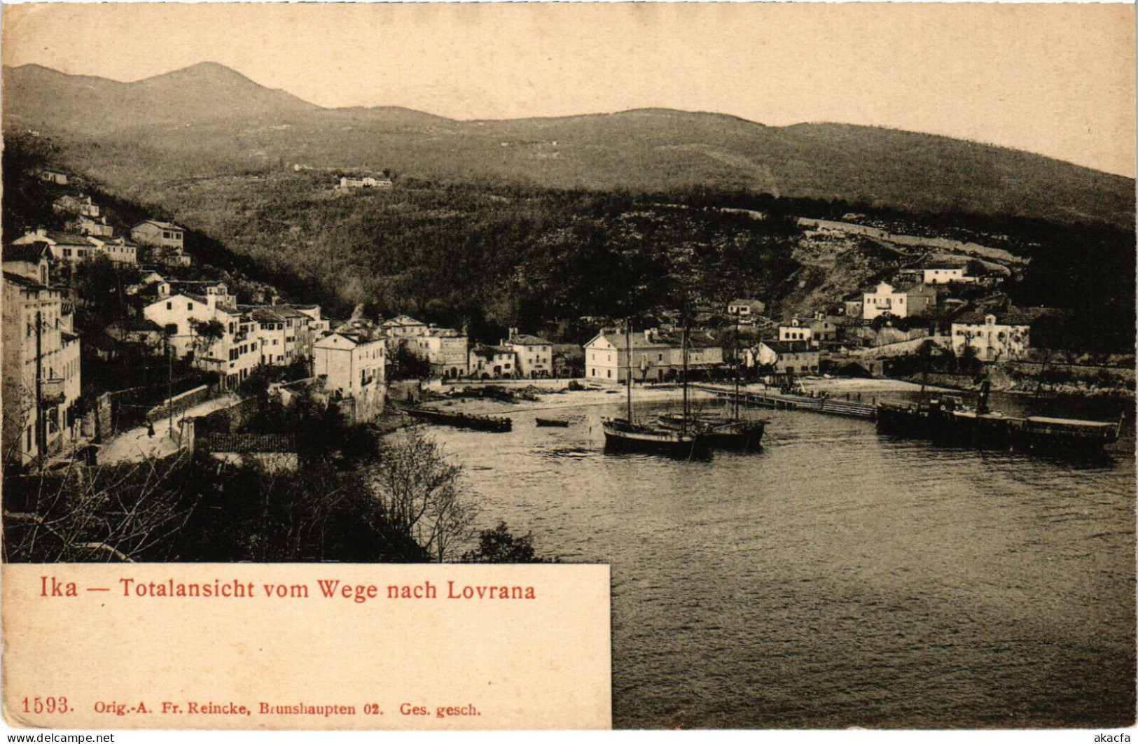 PC CROATIA, IKA, TOTALANSICHT WEGE NACH LOVRANA, Vintage Postcard (b53223) - Kroatien