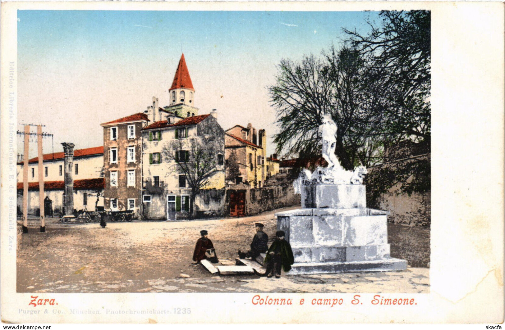 PC CROATIA, ZARA, COLONNA E CAMPO, Vintage Postcard (b53218) - Croacia