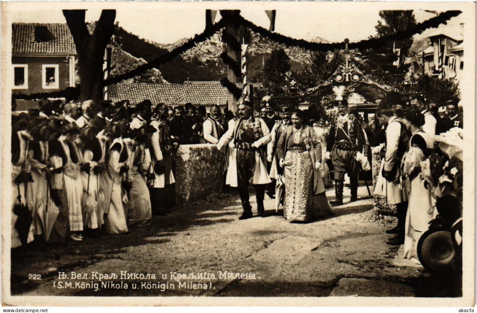 PC CROATIA, S.M. KÖNIG NIKOLA, KÖNIGIN MILENA, Vintage Postcard (b53215) - Kroatië