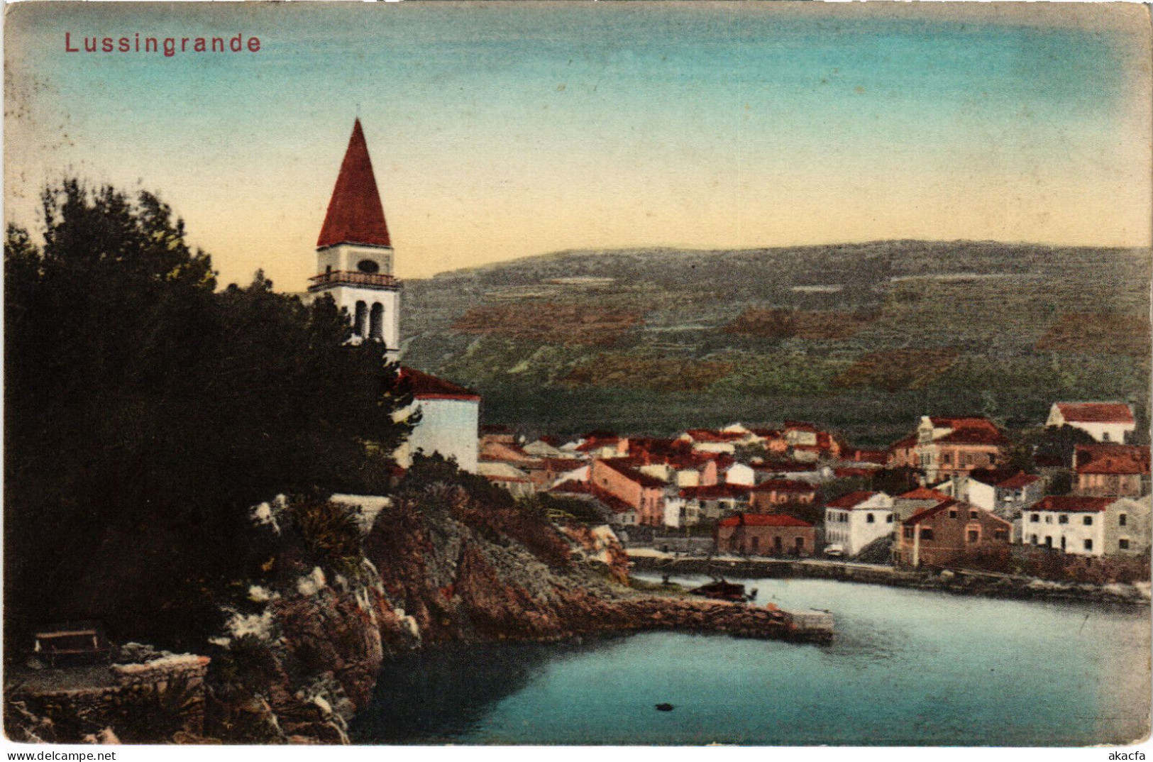 PC CROATIA, LUSSINGRANDE, VELI LOSINJ, GENERAL VIEW, Vintage Postcard (b53200) - Kroatië