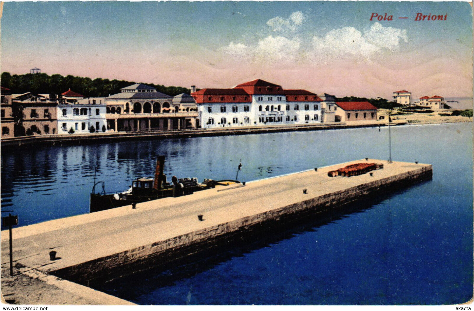 PC CROATIA, POLA - BRIONI, PORT VIEW, Vintage Postcard (b53194) - Kroatië