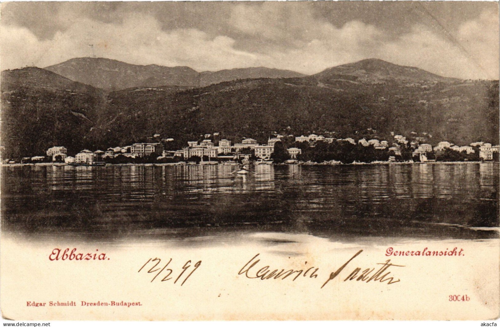 PC CROATIA, ABBAZIA, OPATIJA, GENERAL VIEW, Vintage Postcard (b53191) - Croacia