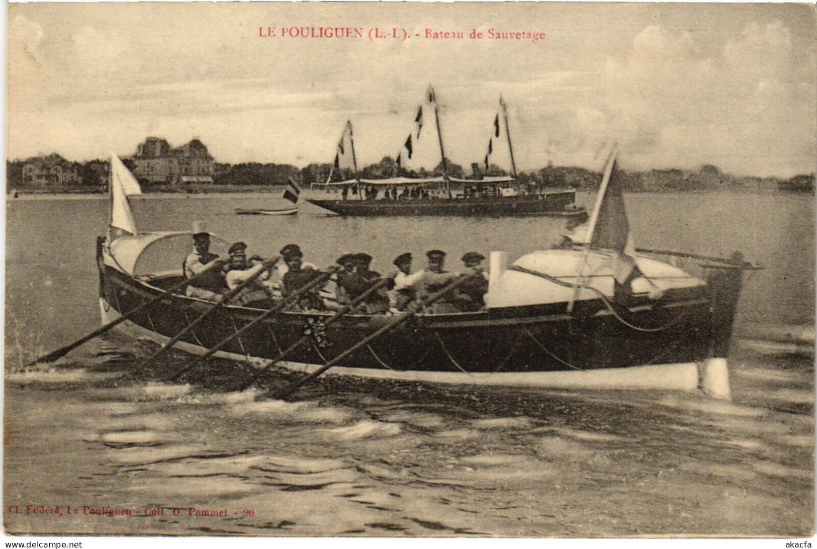 PC FRANCE, ROWBOATS, LE POULIGUEN, Vintage Postcard (b53167) - Le Pouliguen