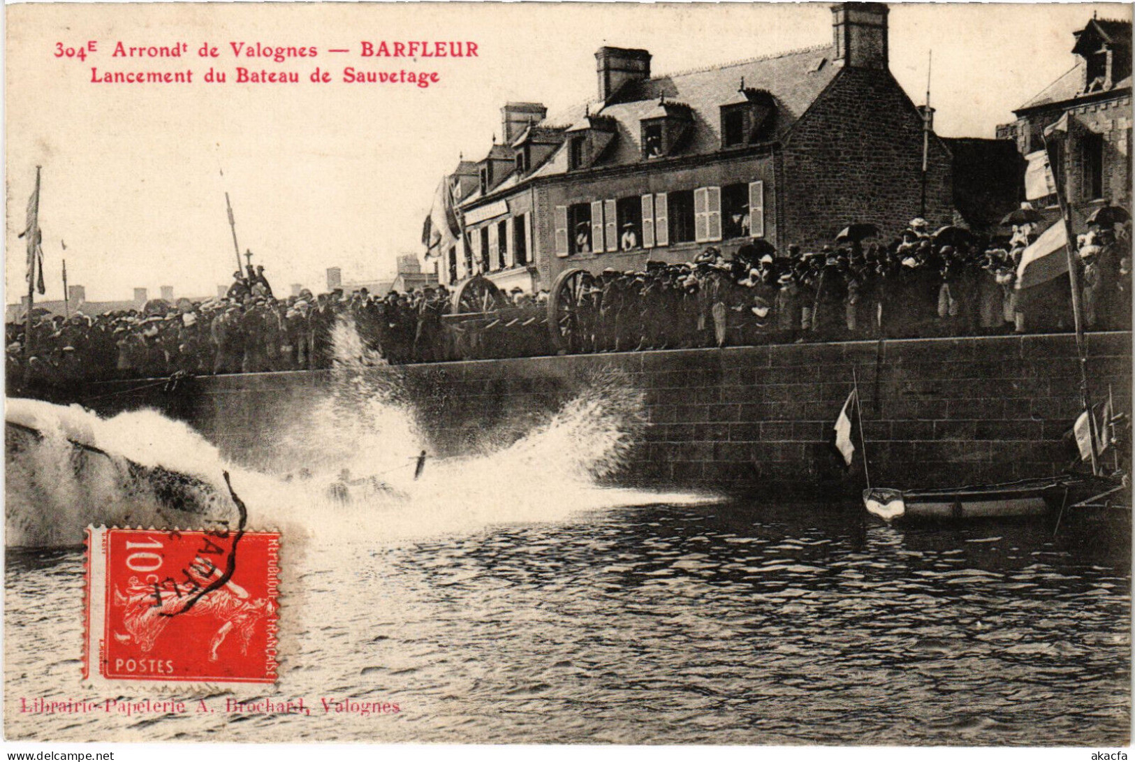 PC FRANCE, ROWBOATS, BARFLEUR, Vintage Postcard (b53153) - Barfleur