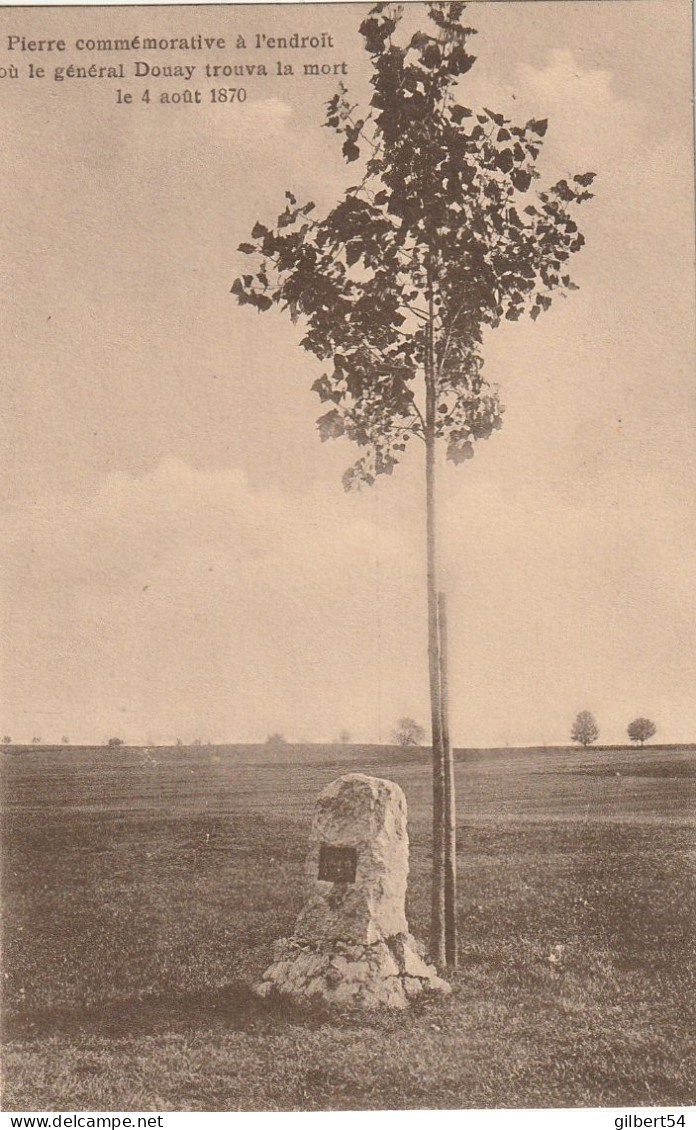 WISSEMBOURG -67- Pierre Commemorative à L'endroit Où Le Général Abel Douay Est Mort Le 04 Août 1870. - Wissembourg