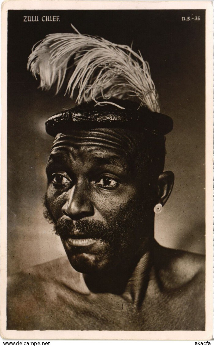 PC AFRICA, SOUTH AFRICA, ZULU CHIEF, Vintage Postcard (b53117) - Südafrika