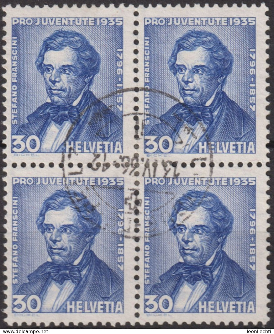 1935 Schweiz / Pro Juventute ° Zum:CH J76, Mi:CH 290, Yt:CH 285, Frauentracht, Stefano Franscini - Used Stamps